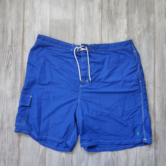 Polo Ralph Lauren Other - Polo Ralph Lauren Shorts Mens 4XB Big Blue 4XL Swim Trunks Surf Pocket Pony Logo